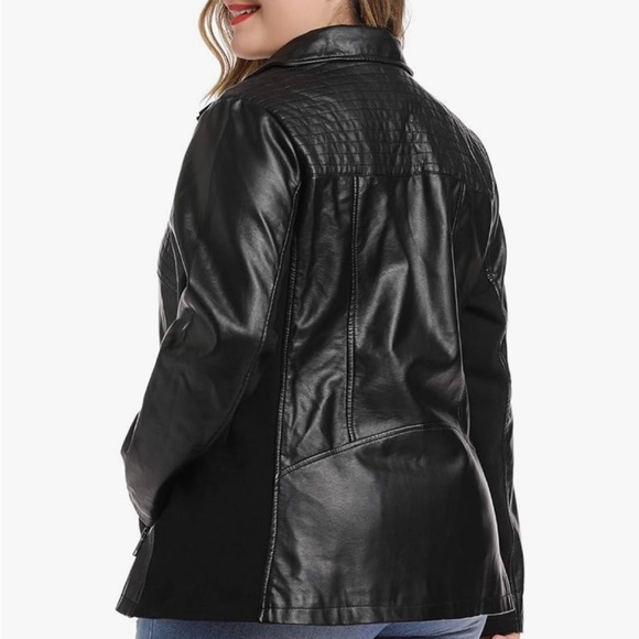 SPYM Womens Faux Leather black Jacket, size 3X. - Picture 2 of 5
